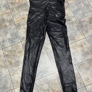 SPANX faux leather black leggings